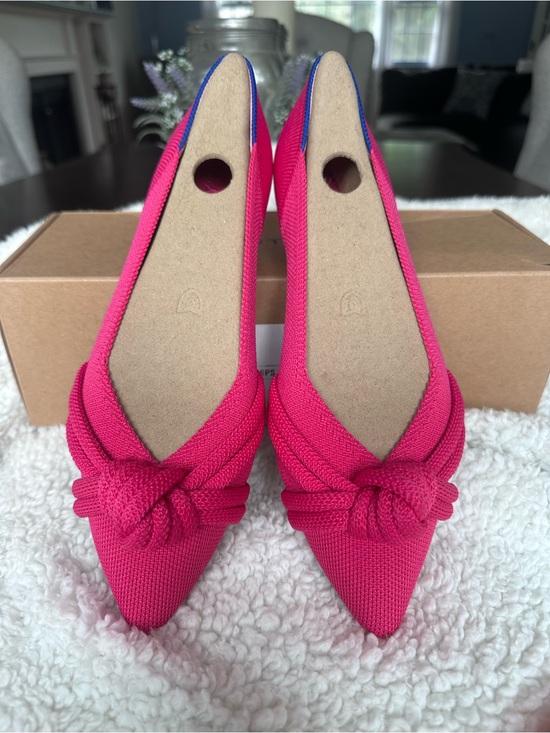 Rothy's Shoes - Rothy's Hot Pink Pointed-Toe Knot Flats
